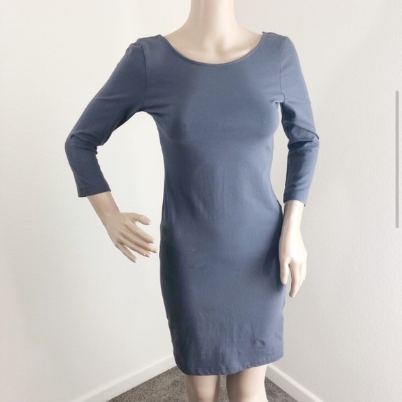 H&M Basic gray scoop back mini dress - Picture 2 of 7